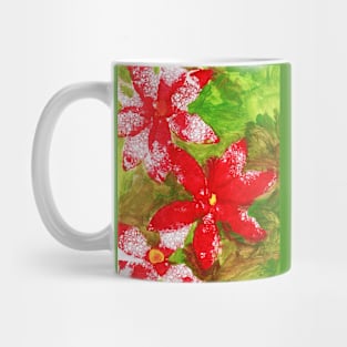 the painted poinsettia Mug